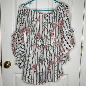 Floral off the shoulder top